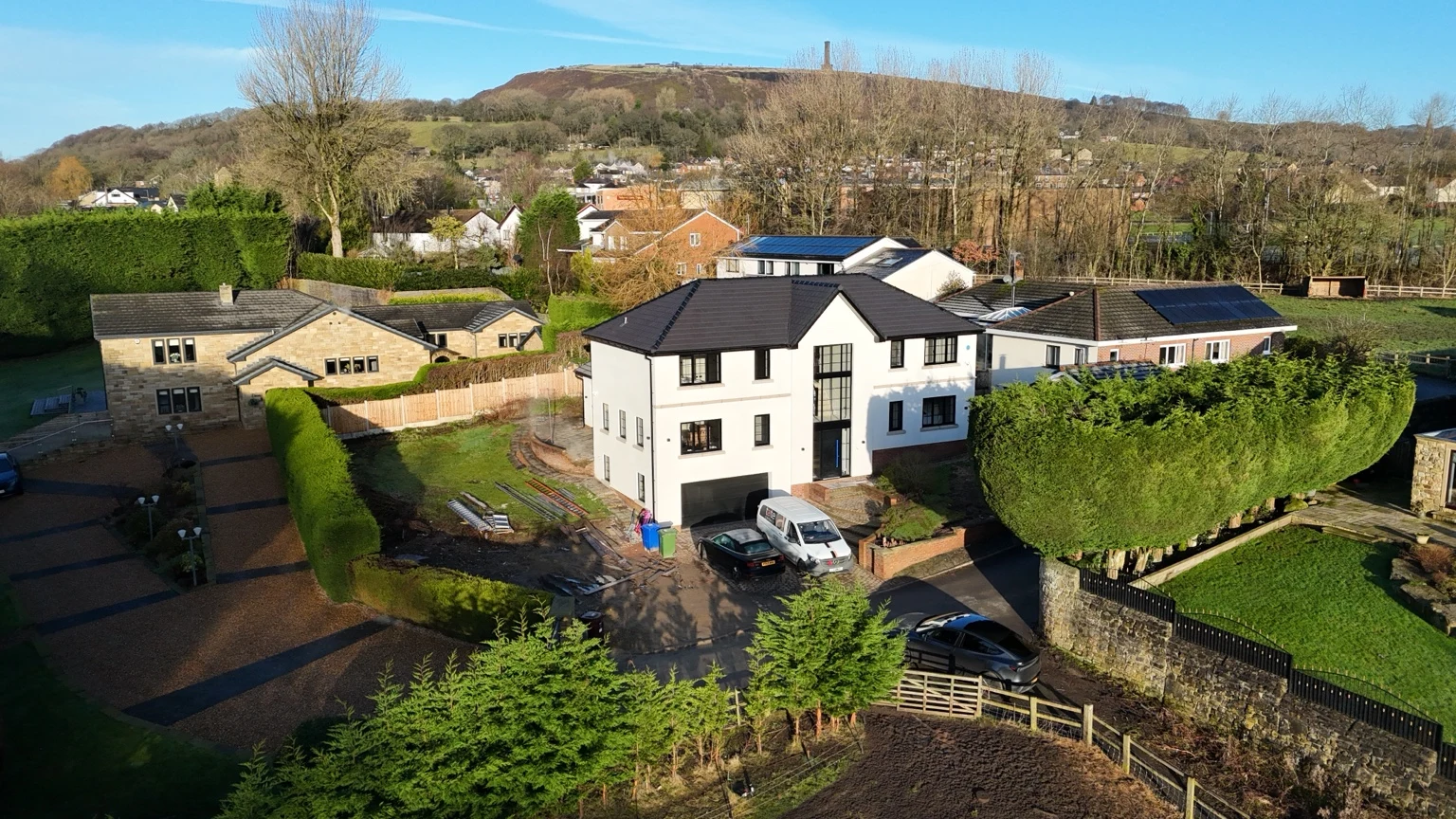 A HOME property viewed within its hillside setting