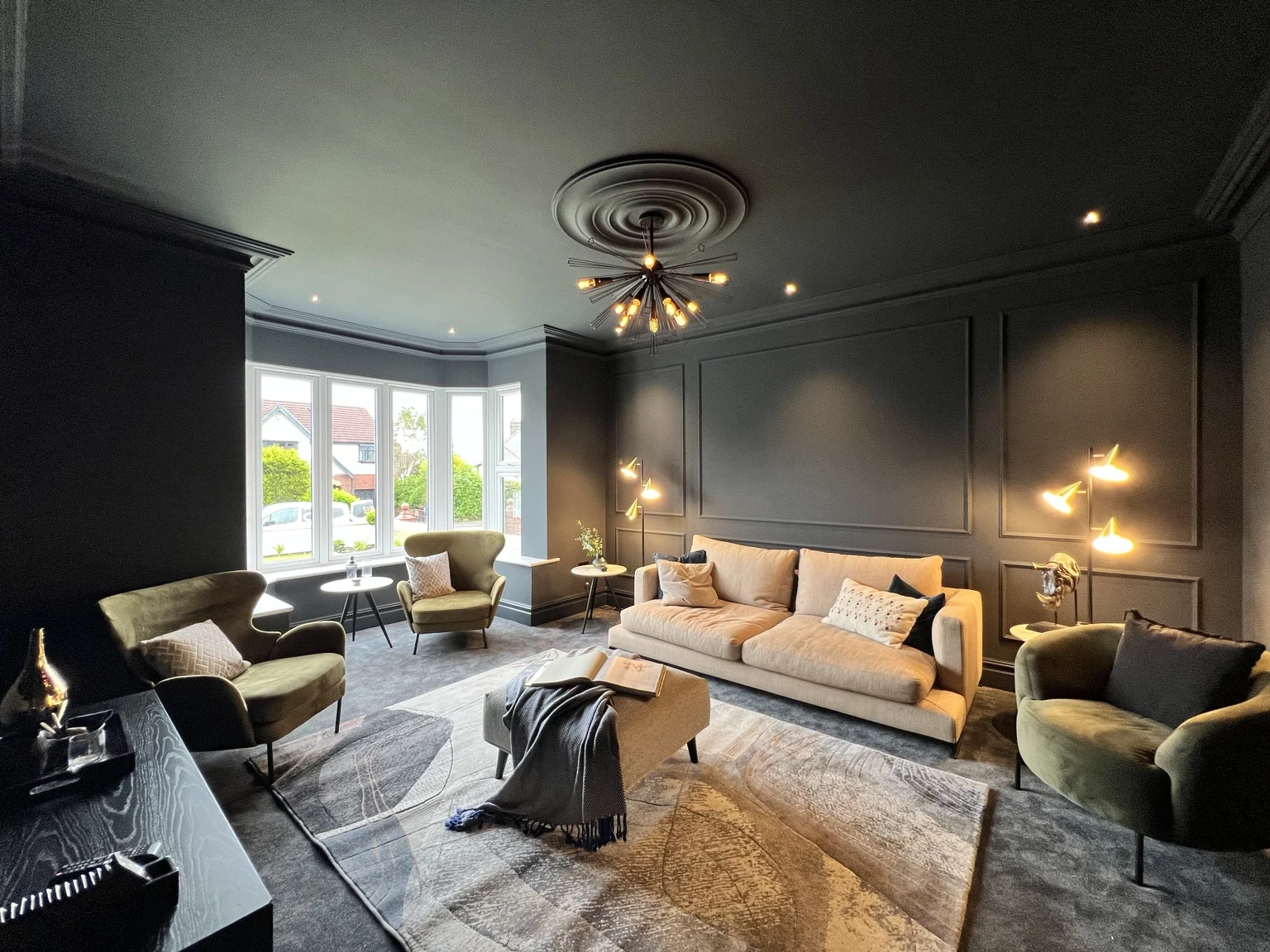 Longsight Road · Dark-panelled snug