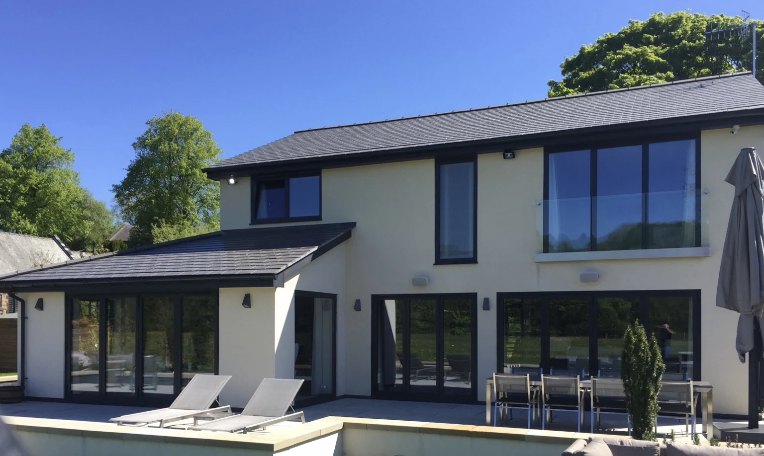 Garden-facing glazing & terrace